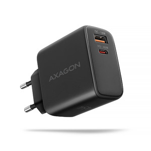 AXAGON Wall Charger EU Plug ACU-PQ45 PD&QC 2-port 45W, black