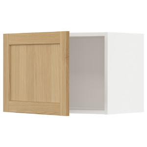 METOD Wall cabinet, white/Forsbacka oak, 60x40 cm