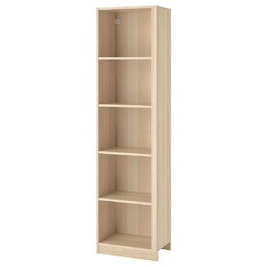 PAX Add-on corner unit with 4 shelves, white stained oak effect, 53x35x201 cm