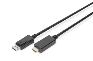 Digitus DisplayPort Adapter Cable, DP - HDMI type A 2m, black