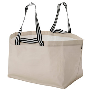 GÖRSNYGG Carrier bag, large, light beige, 57x37x39 cm/71 l