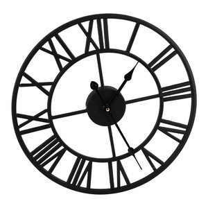 Metal Wall Clock 40 x 40 cm, black