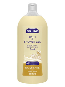 On Line 2in1 Bath & Shower Gel Daily Care 980ml