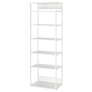 PLATSA Open shelving unit, white, 60x40x180 cm