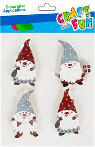 Craft Christmas Decoration Clip Santa 4pcs