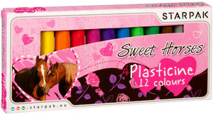 Starpak Plasticine 12 Colours Horses