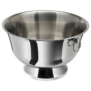 SOLDRÄNKT Champagne bowl, stainless steel, 22 cm