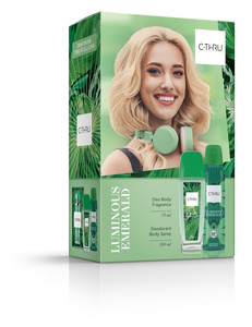 C-THRU Gift Set Luminous Emerald - Deo Body Fragrance & Deodorant Body Spray