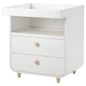 MYLLRA Changing table with drawers, white