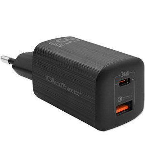 Qoltec Wall Charger EU Plug GaN ULTRA 65W 5V 20V, 2.25A 3.25A