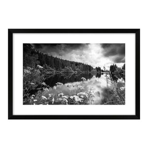 Picture Lake Black & White 60 x 90 cm