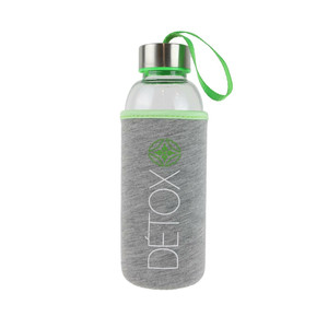 Water Bottle with Neoprene Cover 400ml, green