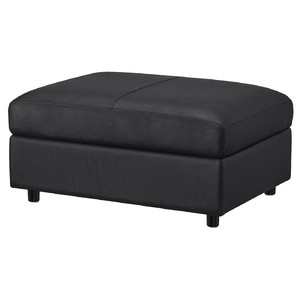 VIMLE Footstool with storage, Grann/Bomstad black