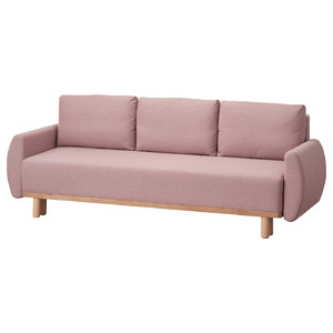 GRUNNARP 3-seat sofa-bed, pink