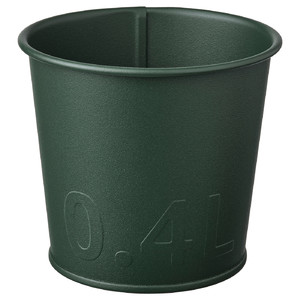 ÅKERBÄR Plant pot, in/outdoor/dark green, 9 cm