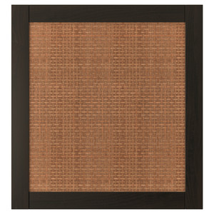 STUDSVIKEN Door, dark brown/woven poplar, 60x64 cm