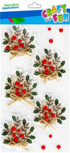 Christmas 3D Decorative Stickers Sprays 6pcs