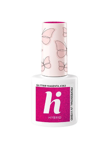 Hi Hybrid Nail Polish Butterfly #263 Glitter Magenta 5ml