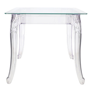 Table Ghost 80x80cm, square, transparent