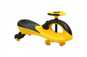 Gravity Ride-on Swing Car with music and light, yellow-black, 3+