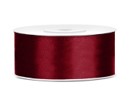 Satin Ribbon 25m 25mm, burgundy