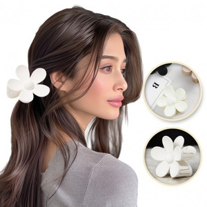 ECARLA Hair Clip Flower, white