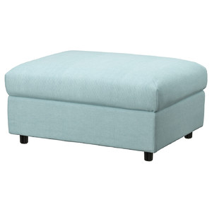 VIMLE Footstool with storage, Saxemara light blue