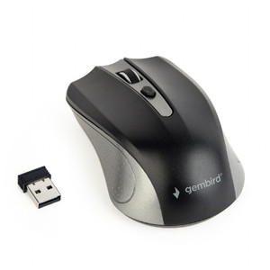 Gembird Wireless Optical Mouse, spacegrey/black