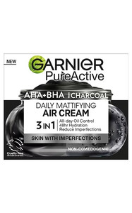 GARNIER Pure Active AHA+BHA Charcoal Daily Mattifying Air Cream​ 50ml