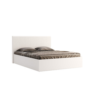 Bed Frame with Base & Storage Bianco 160x200