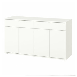 VIHALS Sideboard, white, 140x37x75 cm