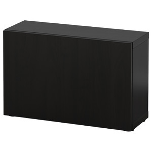 BESTÅ Shelf unit with door, Lappviken black-brown, 60x20x38 cm