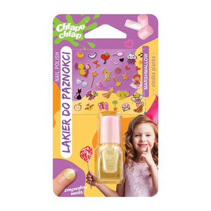 Nail Polish for Girls Water Washable + Nail Decoration Marshmallow 2ml, yellow