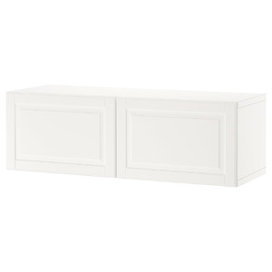 BESTÅ Wall-mounted cabinet combination, white/Smeviken white, 120x42x38 cm