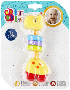 Bam Bam Rattle Giraffe, assorted colours, 0m+