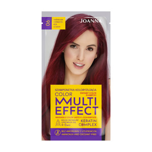 JOANNA Multi Effect Color Keratin Complex Instant Color Shampoo - 06 Cherry Red 35g