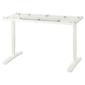 BEKANT Underframe for table top, white, 140x60 cm