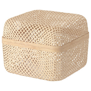 SMARRA Box with lid, natural, 30x30x23 cm