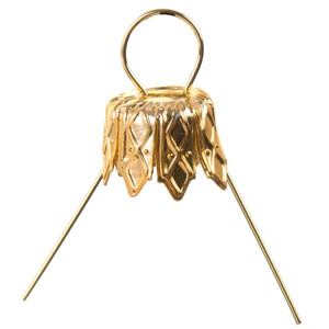 Christmas Bauble Hanger 14mm 6pcs, gold