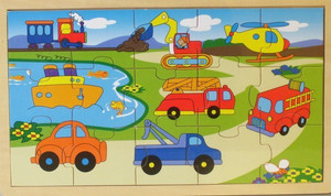 Brimarex Children's Puzzle Vehicles 15pcs +10m