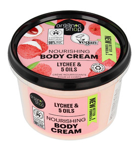 Organic Shop Body Cream Lychee & 5 Oils 250ml