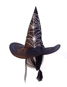 Witch Hat with Hair Halloween