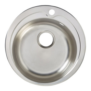 Steel Kitchen Sink Quimby 1 Bowl, polished