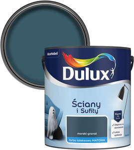 Dulux Walls & Ceiling Matt Latex Paint 2.5L, sea dark blue