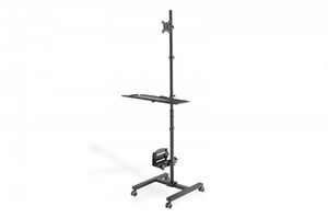 DIGITUS Mobile Workstation with Height Adjustment 17-32"