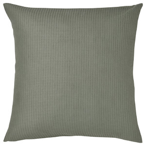 EBBATILDA Cushion cover, light grey-green, 50x50 cm