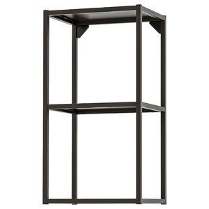 ENHET Wall fr w shelves, anthracite, 40x30x75 cm