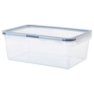 IKEA 365+ Food container with lid, rectangular, plastic, 5.2 l