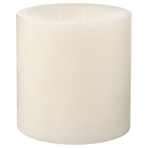 GRÄNSSKOG Unscented block candle, 3 wicks, white