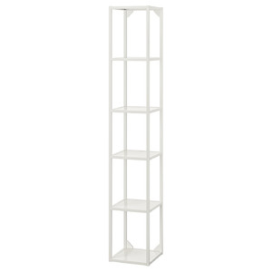 ENHET High fr w shelves, white, 30x30x180 cm